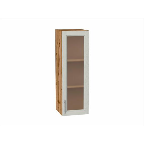 Шкаф верхний с 1-ой остекленной дверцей Сканди Cappuccino Softwood Дуб Вотан 920*300*320