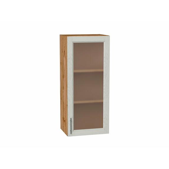 Шкаф верхний с 1-ой остекленной дверцей Сканди Cappuccino Softwood Дуб Вотан 920*400*320