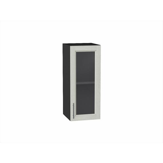 Шкаф верхний с 1-ой остекленной дверцей Сканди Cappuccino Softwood Graphite 716*300*320