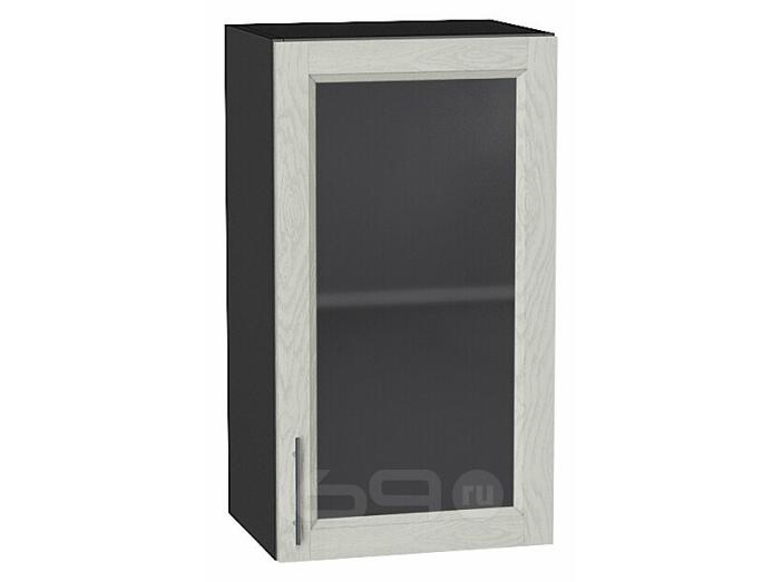 Шкаф верхний с 1-ой остекленной дверцей Сканди Cappuccino Softwood Graphite 716*400*320