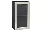 Шкаф верхний с 1-ой остекленной дверцей Сканди Cappuccino Softwood Graphite 716*400*320