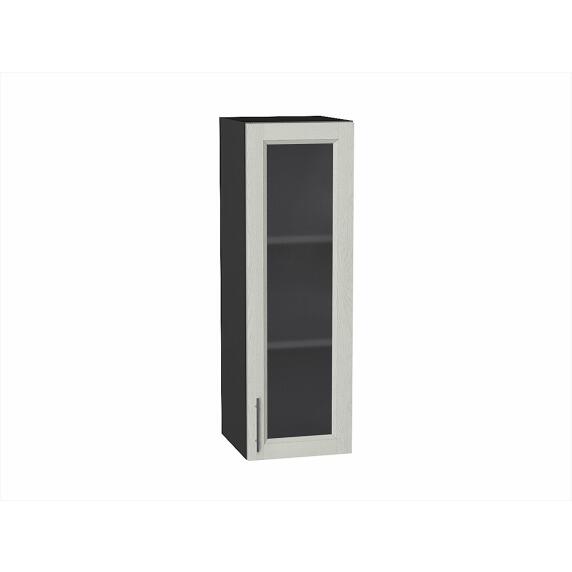 Шкаф верхний с 1-ой остекленной дверцей Сканди Cappuccino Softwood Graphite 920*300*320