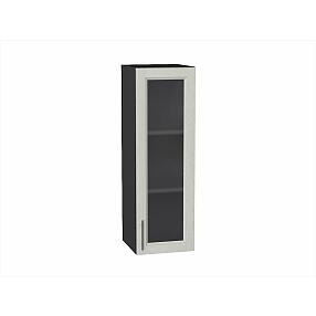 Шкаф верхний с 1-ой остекленной дверцей Сканди Cappuccino Softwood Graphite 920*300*320