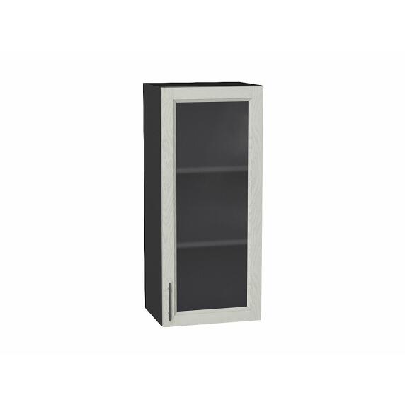 Шкаф верхний с 1-ой остекленной дверцей Сканди Cappuccino Softwood Graphite 920*400*320