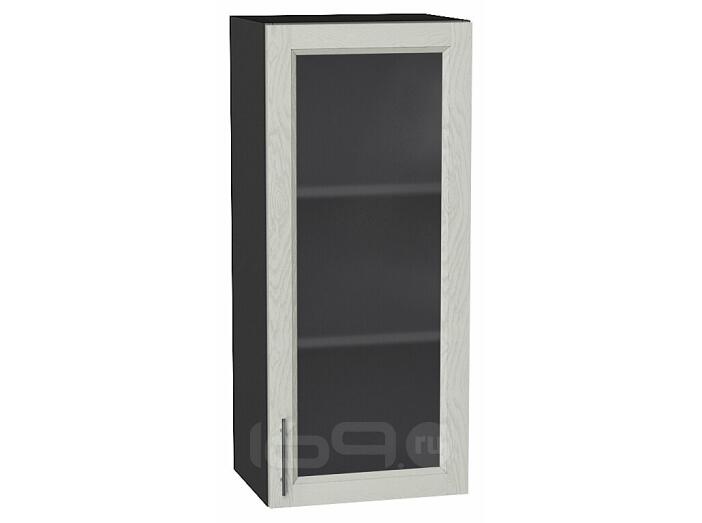 Шкаф верхний с 1-ой остекленной дверцей Сканди Cappuccino Softwood Graphite 920*400*320