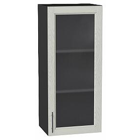 Шкаф верхний с 1-ой остекленной дверцей Сканди Cappuccino Softwood Graphite 920*400*320