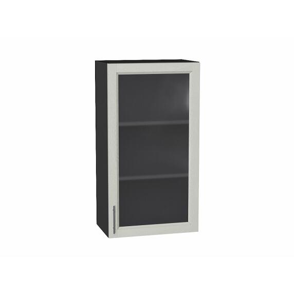 Шкаф верхний с 1-ой остекленной дверцей Сканди Cappuccino Softwood Graphite 920*500*320