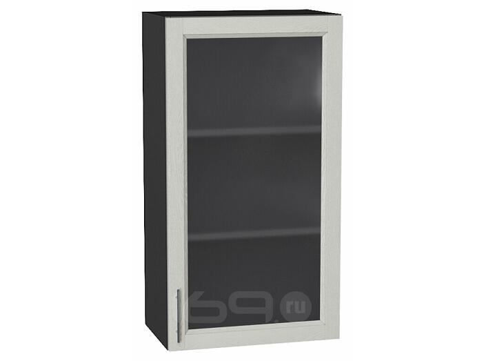 Шкаф верхний с 1-ой остекленной дверцей Сканди Cappuccino Softwood Graphite 920*500*320