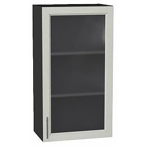 Шкаф верхний с 1-ой остекленной дверцей Сканди Cappuccino Softwood Graphite 920*500*320
