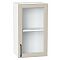 Шкаф верхний с 1-ой остекленной дверцей Сканди Cream Silkwood/Белый 716*400*320