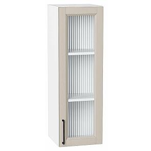 Шкаф верхний с 1-ой остекленной дверцей Сканди Cream Silkwood/Белый 920*300*320