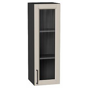 Шкаф верхний с 1-ой остекленной дверцей Сканди Cream Silkwood/Graphite 920*300*320