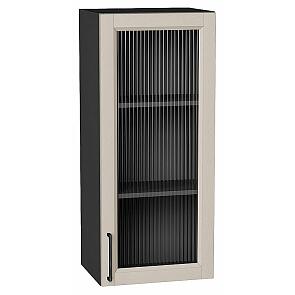 Шкаф верхний с 1-ой остекленной дверцей Сканди Cream Silkwood/Graphite 920*400*320