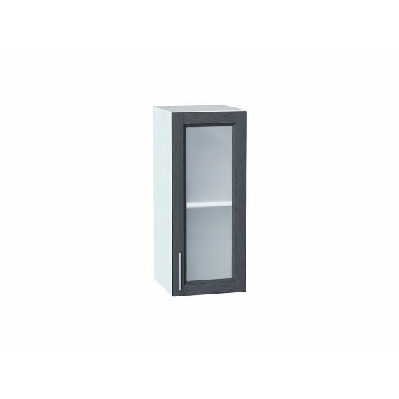 Шкаф верхний с 1-ой остекленной дверцей Сканди Graphite Softwood Белый 716*300*320