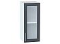 Шкаф верхний с 1-ой остекленной дверцей Сканди Graphite Softwood Белый 716*300*320