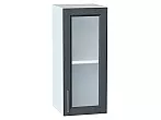 Шкаф верхний с 1-ой остекленной дверцей Сканди Graphite Softwood Белый 716*300*320