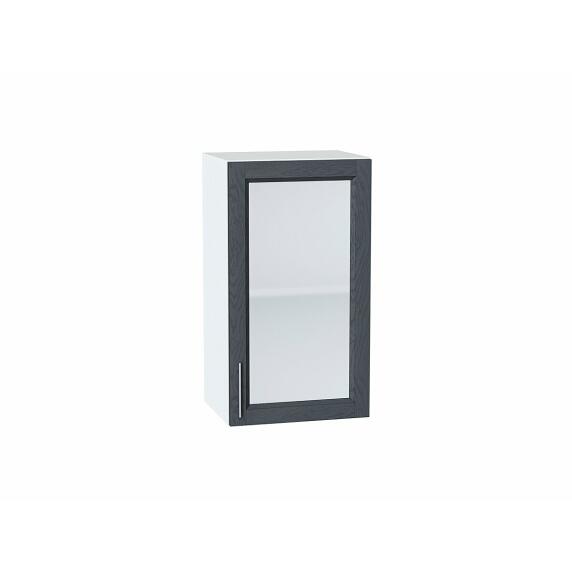 Шкаф верхний с 1-ой остекленной дверцей Сканди Graphite Softwood Белый 716*400*320