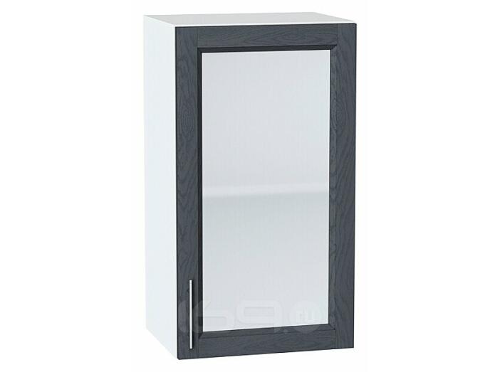 Шкаф верхний с 1-ой остекленной дверцей Сканди Graphite Softwood Белый 716*400*320