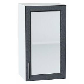 Шкаф верхний с 1-ой остекленной дверцей Сканди Graphite Softwood Белый 716*400*320