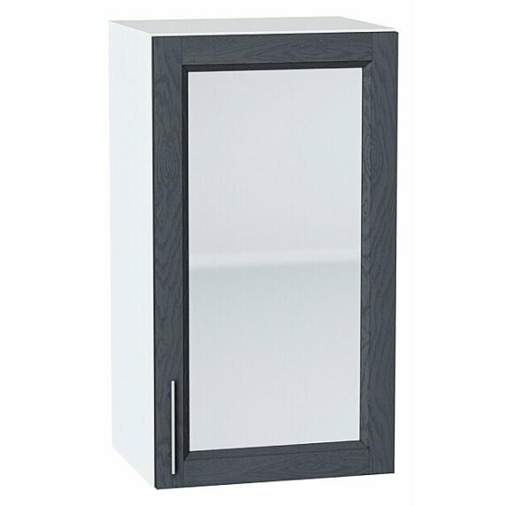 Шкаф верхний с 1-ой остекленной дверцей Сканди Graphite Softwood Белый 716*400*320