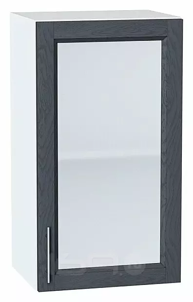 Шкаф верхний с 1-ой остекленной дверцей Сканди Graphite Softwood Белый 716*400*320