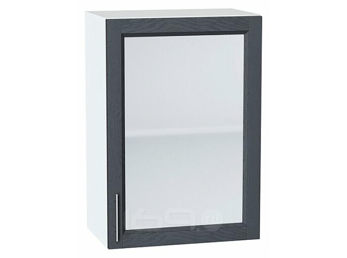 Шкаф верхний с 1-ой остекленной дверцей Сканди Graphite Softwood Белый 716*500*320