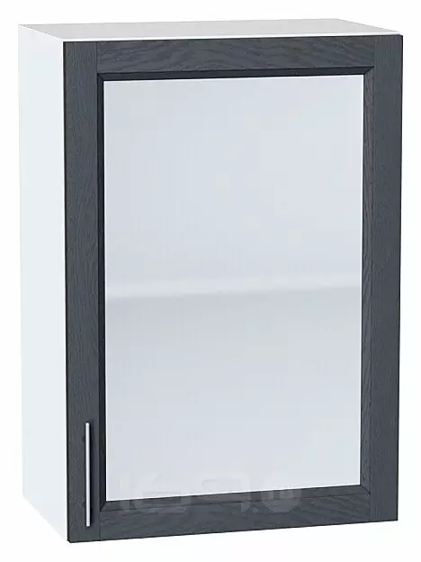 Шкаф верхний с 1-ой остекленной дверцей Сканди Graphite Softwood Белый 716*500*320