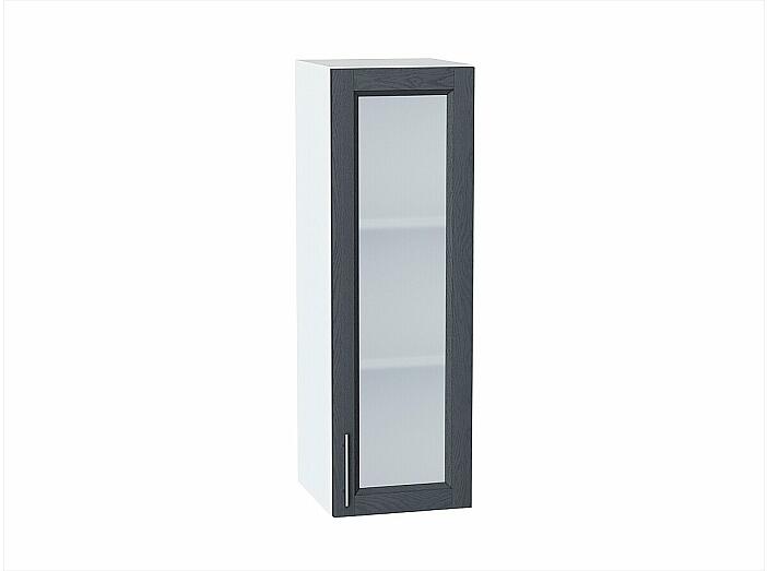 Шкаф верхний с 1-ой остекленной дверцей Сканди Graphite Softwood Белый 920*300*320