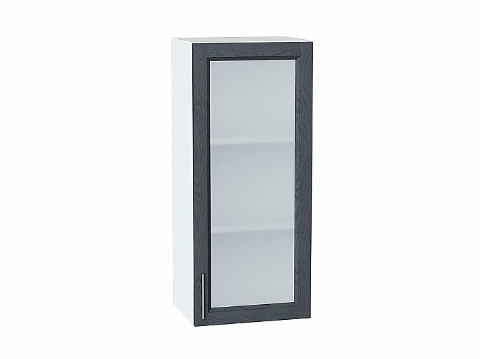 Шкаф верхний с 1-ой остекленной дверцей Сканди Graphite Softwood Белый 920*400*320