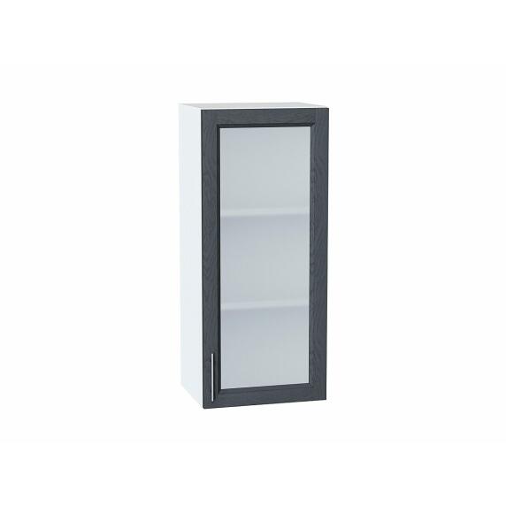Шкаф верхний с 1-ой остекленной дверцей Сканди Graphite Softwood Белый 920*400*320