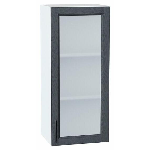 Шкаф верхний с 1-ой остекленной дверцей Сканди Graphite Softwood Белый 920*400*320