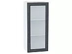 Шкаф верхний с 1-ой остекленной дверцей Сканди Graphite Softwood Белый 920*400*320