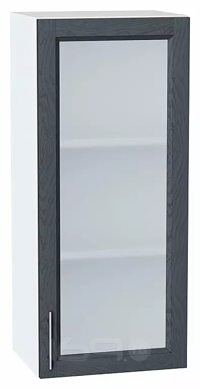Шкаф верхний с 1-ой остекленной дверцей Сканди Graphite Softwood Белый 920*400*320
