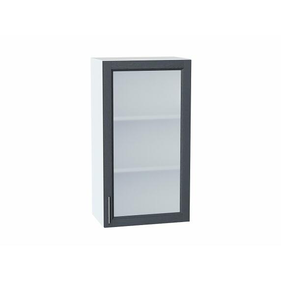 Шкаф верхний с 1-ой остекленной дверцей Сканди Graphite Softwood Белый 920*500*320