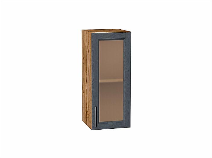 Шкаф верхний с 1-ой остекленной дверцей Сканди Graphite Softwood Дуб Вотан 716*300*320