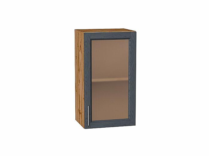 Шкаф верхний с 1-ой остекленной дверцей Сканди Graphite Softwood Дуб Вотан 716*400*320