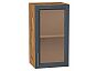 Шкаф верхний с 1-ой остекленной дверцей Сканди Graphite Softwood Дуб Вотан 716*400*320