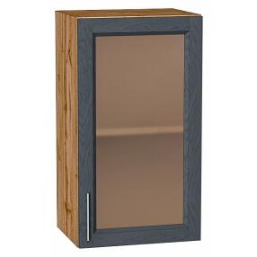 Шкаф верхний с 1-ой остекленной дверцей Сканди Graphite Softwood Дуб Вотан 716*400*320