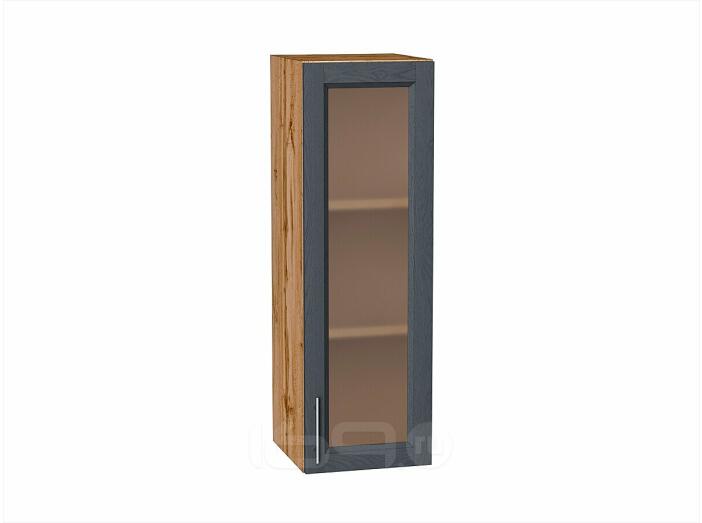 Шкаф верхний с 1-ой остекленной дверцей Сканди Graphite Softwood Дуб Вотан 920*300*320