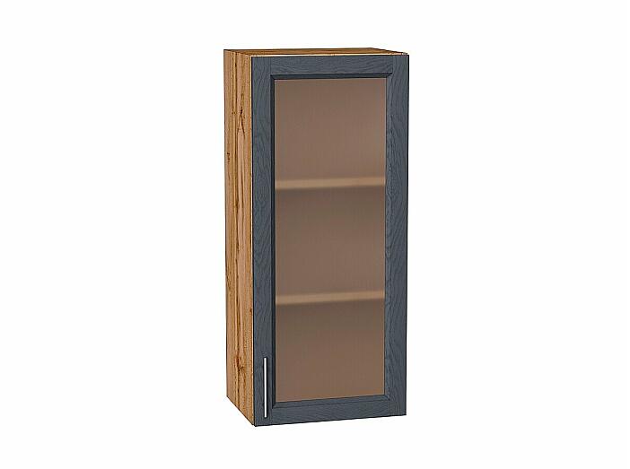 Шкаф верхний с 1-ой остекленной дверцей Сканди Graphite Softwood Дуб Вотан 920*400*320