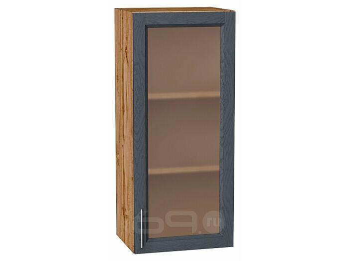 Шкаф верхний с 1-ой остекленной дверцей Сканди Graphite Softwood Дуб Вотан 920*400*320