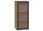 Шкаф верхний с 1-ой остекленной дверцей Сканди Graphite Softwood Дуб Вотан 920*400*320