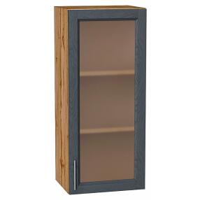Шкаф верхний с 1-ой остекленной дверцей Сканди Graphite Softwood Дуб Вотан 920*400*320