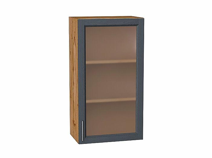 Шкаф верхний с 1-ой остекленной дверцей Сканди Graphite Softwood Дуб Вотан 920*500*320