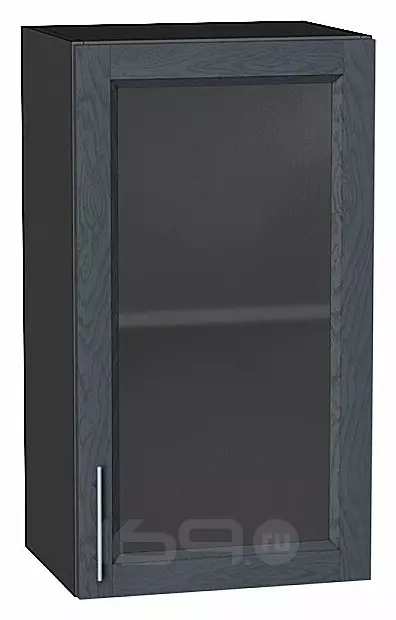 Шкаф верхний с 1-ой остекленной дверцей Сканди Graphite Softwood Graphite 716*400*320