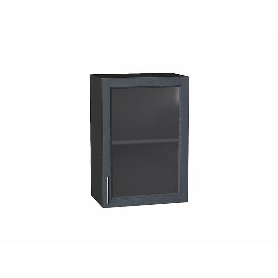 Шкаф верхний с 1-ой остекленной дверцей Сканди Graphite Softwood Graphite 716*500*320
