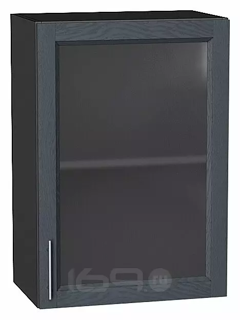 Шкаф верхний с 1-ой остекленной дверцей Сканди Graphite Softwood Graphite 716*500*320