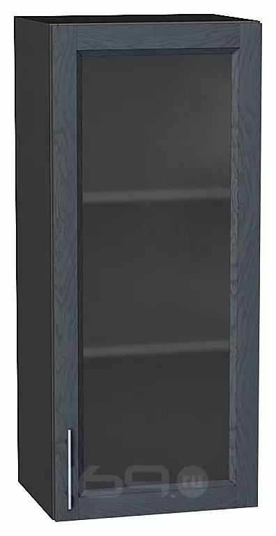 Шкаф верхний с 1-ой остекленной дверцей Сканди Graphite Softwood Graphite 920*400*320