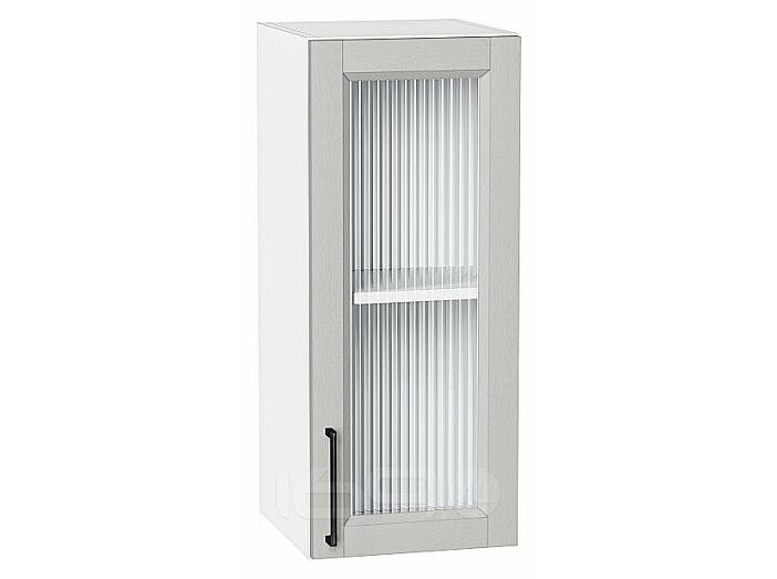 Шкаф верхний с 1-ой остекленной дверцей Сканди Grey Silkwood/Белый 716*300*320