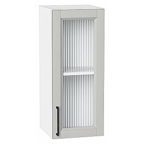 Шкаф верхний с 1-ой остекленной дверцей Сканди Grey Silkwood/Белый 716*300*320